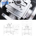 CF8/CF8m/Wcb T/L Port Three Way Flange Ball Valve